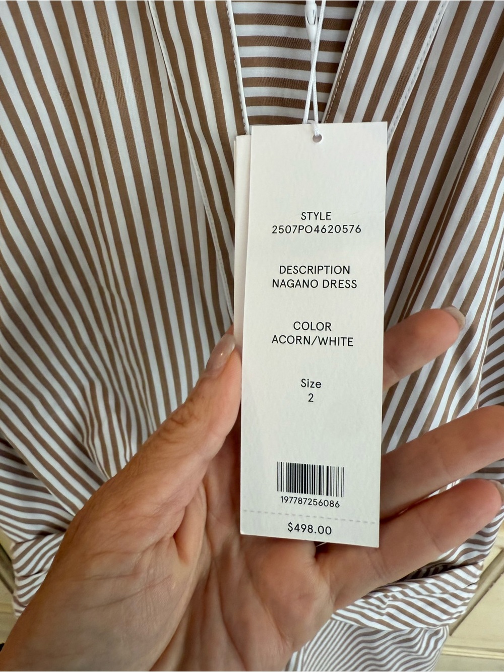 Veronica Beard Beige and White Striped Mini Dress - Picture 7 of 10